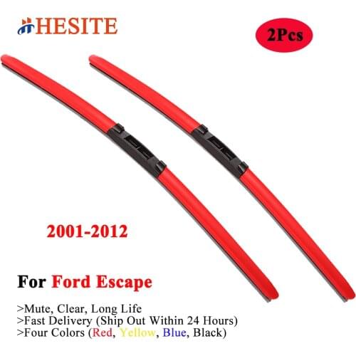 HESITE Colorful Wiper Blades For 1.5 1.6 2.0 2.3 2.5 L Ford Escape SE SEL ST SUV Ecoboost XLT 2001 2002 2003 2006 2007 2010 2012