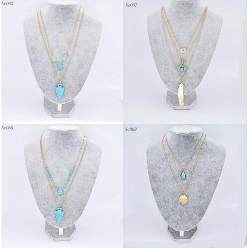 Long Bohemian Beads Necklaces & Pendants for Women Boho Vintage Accessories Statement Stone Colar Ethnic Jewelry Nc062-69