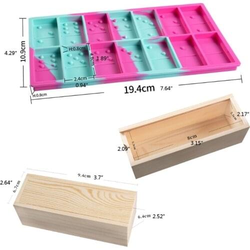 Domino Molds Resin Casting Domino Set Family Game Silicone Epoxy Casting Moulds A0NF