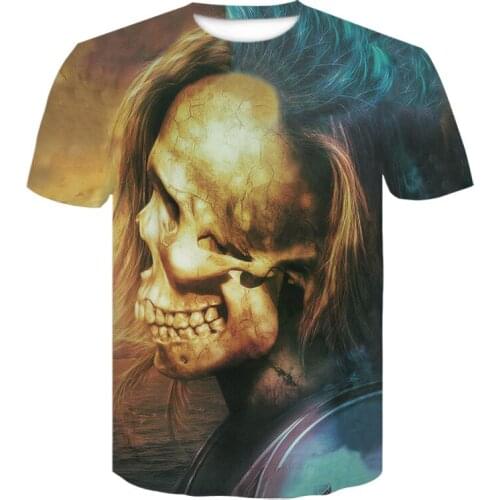 2020 New 3D t shirt Woman Men Skull tshirt Print Peking Opera Summer Tops Casual Tees Short Sleeve Streetwear Halloween
