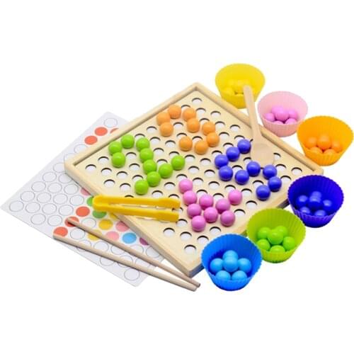 Memory Matching Toy, Hands Brain Training Clip Beads Game Two In One Toy