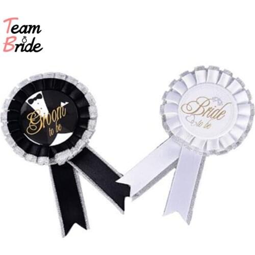Team Bride DAD to be Bride To Be Cloth Badge Rosette Accessory Beautiful Style For Wedding Night Bachelorette Party Decoration