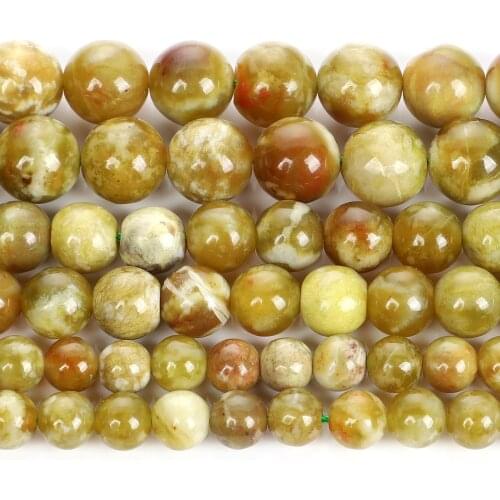 Green Dragon Natural Stone Charm Round Loose Beads For Jewelry Making DIY Bracelets Necklace Earrings Accessories 6/8/10MM