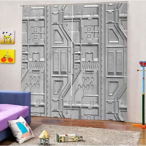 Curtain Vintage Railway Container Door Metal for living room bedroom blackout window curtain