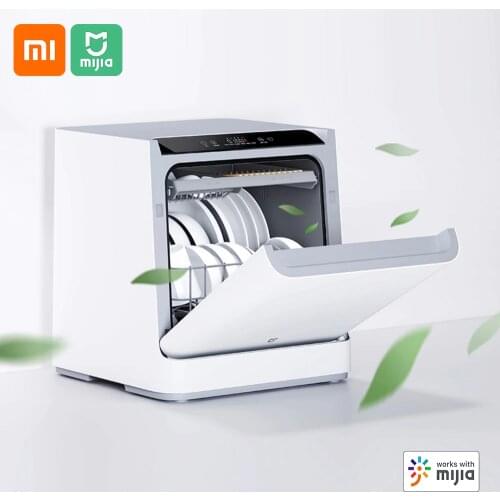 Mi Smart Dishwasher 4 Dining Sets Desktop Kitchen Cleaner Dish Wash Machine Tableware Washable Work With Mi Home App