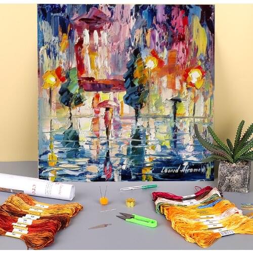 Pink Released Printed 11CT Cross-Stitch Full Kit Embroidery DMC Threads Needlework Painting Hobby Handicraft Needle Design