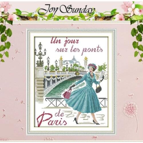 The Blue Skirt Girl Patterns Counted Cross Stitch 11CT 14CT Cross Stitch Sets Chinese Cross-stitch Kits Embroidery Needlework