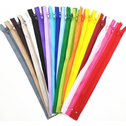 5Pcs 7.5-30Cm (3Inch-12 Inch) Nylon Coil Zippers Suitable For Clothing (20 Colors)
