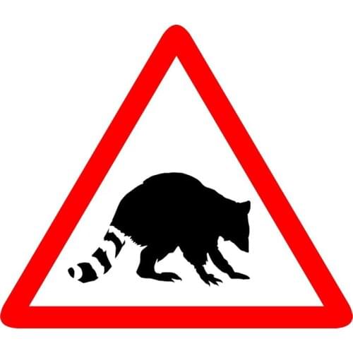 New Warning Raccoon Animal Car Sticker Decals High-quality Sunscreen Decoration Bodywork Suv Vinyl Cover Scratches Car Decal