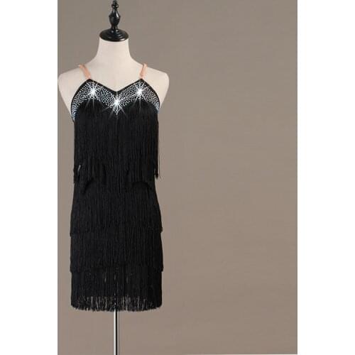 Salsa dress women vestito latino ragazze latino latin dance dress vestito ballo latino donna fringe tassel latin dress lq022
