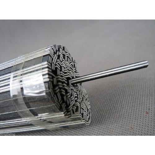 100 pcs cello wood strip,double black white decorative rib material of maple