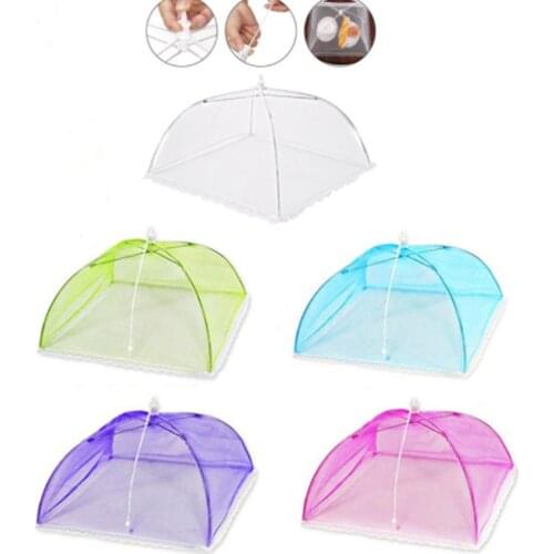 Pop-Up Mesh Screen Protect Food Cover Tent Dome Net Umbrella Picnic Kitchen Folded Mesh Anti Fly Mosquito Umbrella