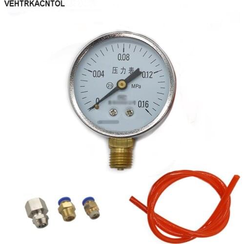 VEHTRKACNTOL New Truck Car Turbocharger Pressure Gauge Meter 0-0.16MPA With Connector