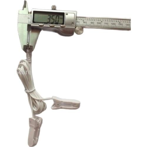 10pcs/lot DC3.5MM Ear clip electrode wire/cable connecting wire for digital therapy machine ,tens machine ,slimming massager