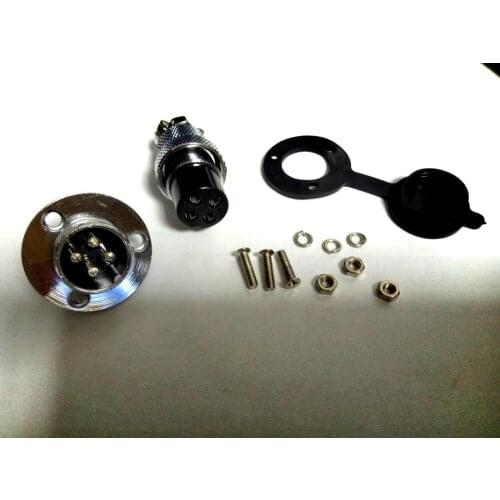 1set GX20 4 Pin Aviation plug Disc flange XLR Radio 20mm Panel mount waterproof