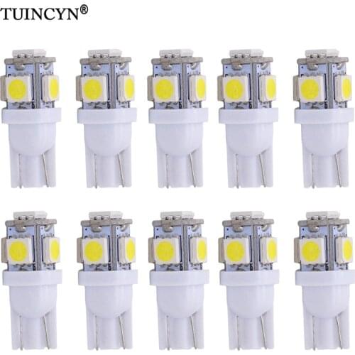 TUINCYN 10PCS Led Car Lampada Light T10 Super White 194 168 w5w T10 Led Parking Bulb Auto Wedge Clearance Lamp DC 12v Red Orange