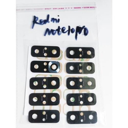 10pcs For Xiaomi Redmi Note 10 / 10 Pro Back Rear Camera Glass Lens Big Camera Glass Cover Red Mi Note10 10S 10PRO With Sticker