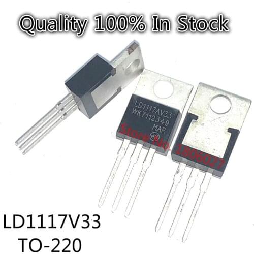 10pcs/lot LD1117V33 LD1117 3.3V Triode TO-220