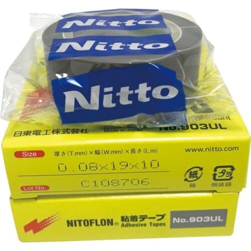 100% Japan Original Nitoflon Nitto Tape 903UL T0.08mm*W19mm*L10m Nitto Denko PTFE Resin Product (10pcs/lot)