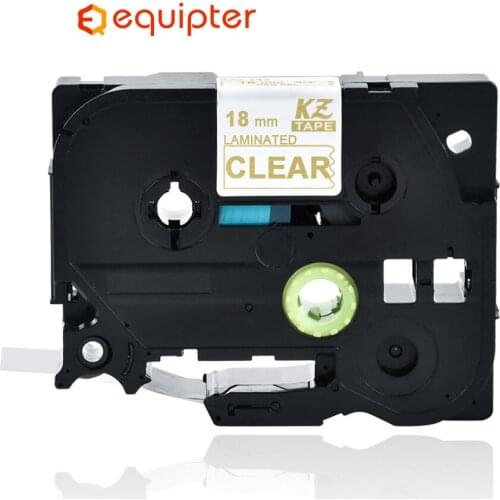 18mm Tze144 Compatible brother Gold On Clear Label Tape Label Cassette Cartridge Label Lint Tze Tape Tze-144 Tze144 Tze144