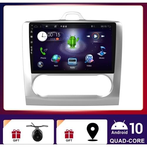 2 Din Android 10 Quad Core Car Navi Stereo Player For Ford Focus 2006-2011 GPS Radio Multimedia Steering Wheel Control Wifi MAP