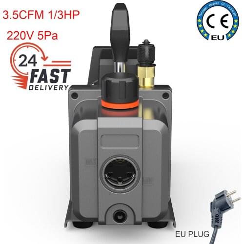 220V 3.5CFM 1/3HP Vacuum Pump Electric Single-stage Rotary Vane Vacuum Pump Refrigeration Maintenance Automotive air conditioner