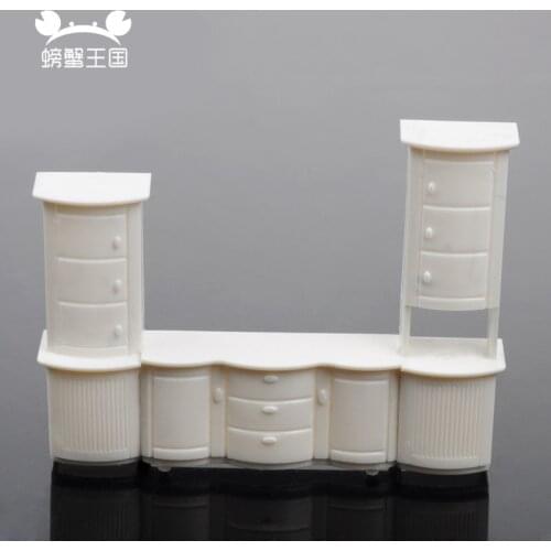 3pcs 1:50 Cupboard Shelves Model Interior Decoration Ornaments Building Model Sandbox Material Toy Accessories Kits