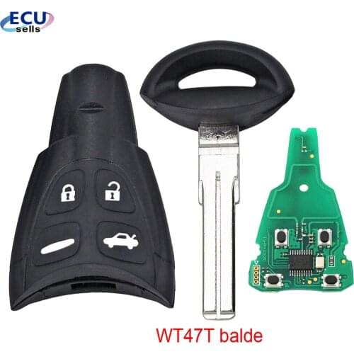 4 Button Smart Remote Key 433 MHz for SAAB 93 9-3 2003 2004 2005 2006 2007 2008 2009 2010 2011 ID46 PCF7946 Chip