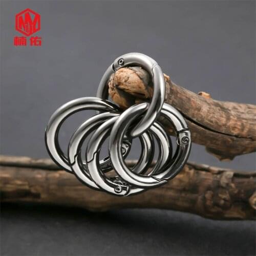 5PC Metal Ring Buckle EDC Key Ring Spring Buckle Outdoor Open Ring Bag Ring Buckle