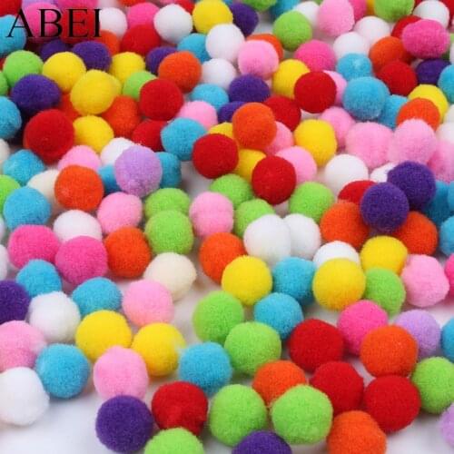 500pcs/lot 10mm Pom Pom Ball Mix Colors Fluffy Furball DIY Pompom for Christmas Home Decoration DIY Handmade Craft Accessories
