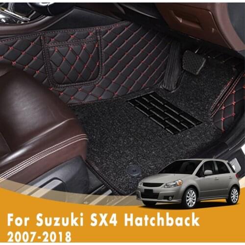 RHD Car Floor Mats For Suzuki SX4 Hatchback 2018 2017 2016 2015 2014 2013 2012 2011 2010 2009 2008 2007 Double Layer Wire Loop
