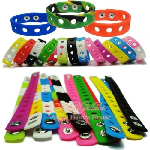 Free DHL/EMS 300PCS 18CM 17 Colors Silicone Wristbands Soft Bracelets Bands for Shoe Charms Party Supplies