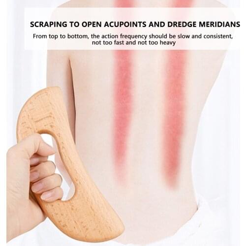 Shaving Sha Board Scraping Therapy Scraper Scraping Blade Board Back Massage Chinese Medicine Health Tools Wood Massage Scraper