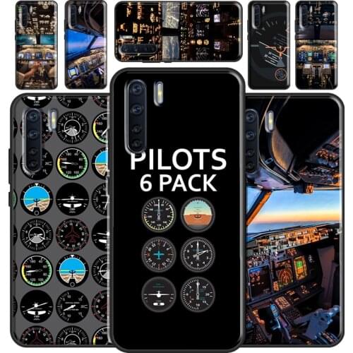 Flight Instruments Cockpit Case For OPPO A5 A9 2020 A31 A53 A52 A72 A15 A83 A91 A93 A1K A5S Find X3 Pro Reno2 Z Cover