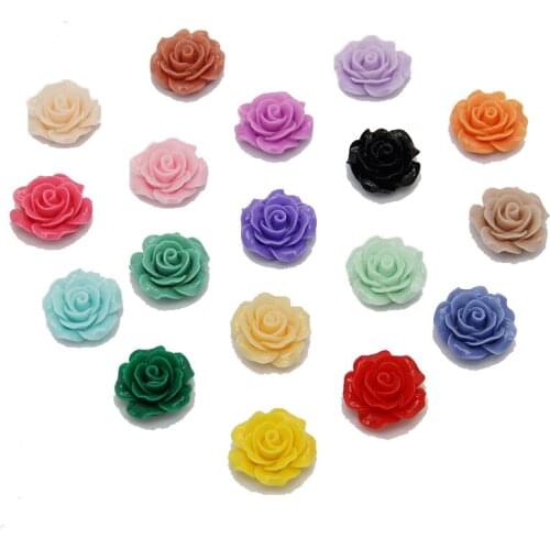 Resin Flowers For Art Rhinestones Decorations Crafts Flatback Cabochon Embellishments For Scrapbooking Accessories 30pcs/bag