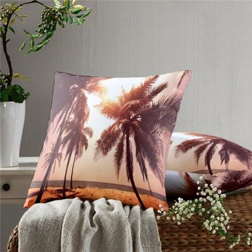 Coconut Tree Pillow Case Decoration Sofa Cushion Pillow Case Bed Pillow Case Home Decoration Car Pillow Case