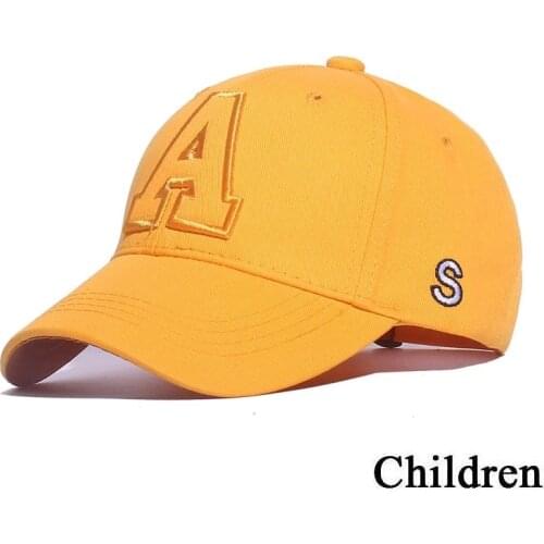 Children Cotton Baseball Caps Sun Hat Spring And Summer Letter Embroidery Solid Color Outdoor Caps Girl Boy Adjustable Visor Hat