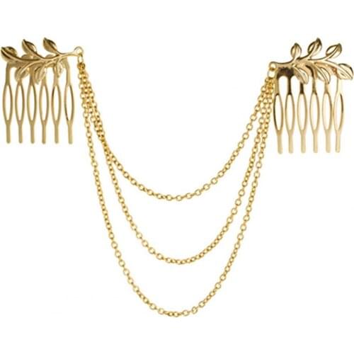 Cheap Headband Lovely Delicate Decorative Hair Comb Tassel Chain for Wedding