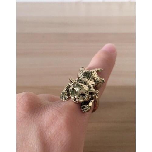 G.SKY Cat Sleeping Adjustable Cat Ring Fashion Jewelry Charms Handmade