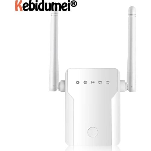 Kebidumei 300 Mbps Long Range Extender 2.4G Wireless WiFi Repeater Booster 2 Antenna Wi-Fi Amplifier WiFi Router Access point