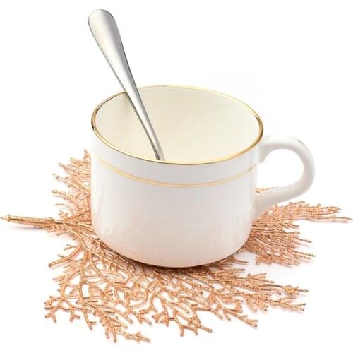 Pad Table Mat Simulation Coral Table Pad Coasters Home Placemat Table Mat Branch PVC Decorative Heat-resistant Non-Slip Coaster