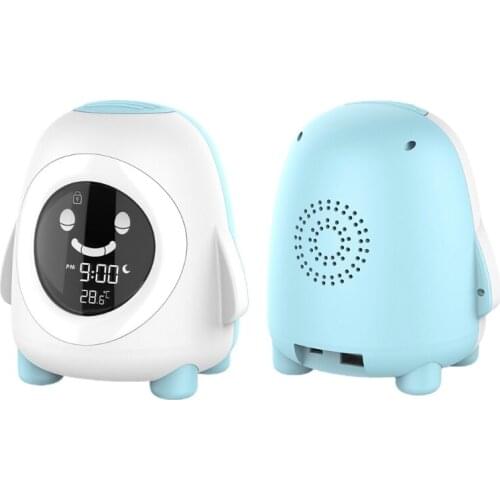 Colorful Wake Up Light Alarm Clock For Kids Indoor Thermometer Cute Clock USB 896B