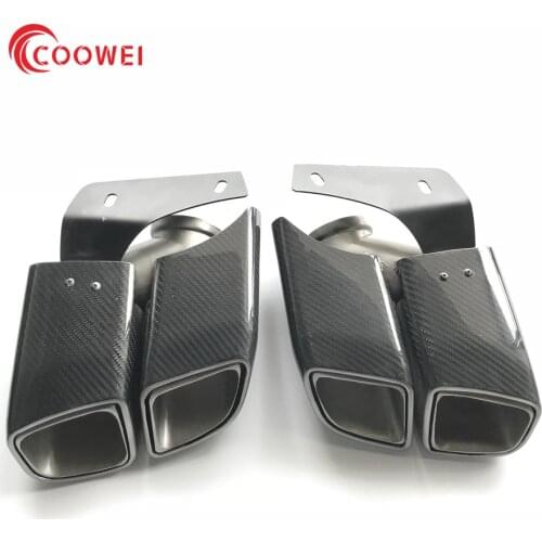 Carbon Fiber Tail Exhaust Tips Muffler Pipe For Porsche Macan 2014-2017 Macan