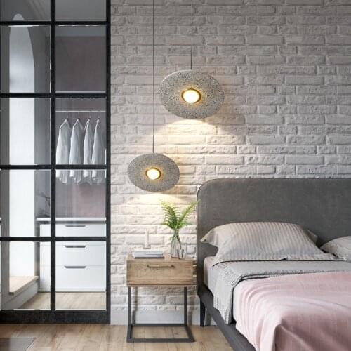 New Satellite restaurant Pendant Light modern art terrazzo design bedroom bedside led lamp round Dining Room Light Nordic lamps