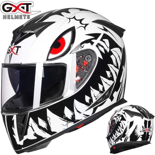 Huge motorcycle helmet bumper cover double lens sports helmet wear mountain helmet motorcycle prop certification GXT