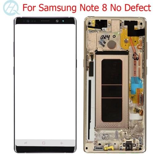 Original Super AMOLED Screen For Samsung Galaxy Note 8 LCD With Frame Note8 Display N950F N950A N950U LCD Screen No Defect