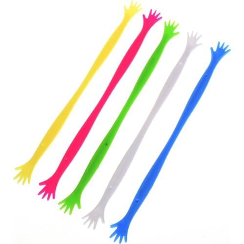 Plastic Hand Drink Stirrers Bar Pub Party Kitchen Cocktail Swizzle Sticks 5Pcs