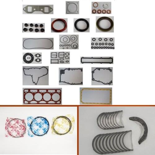 Engine complete overhaul full gasket set kit main crankshaft connecting bearing piston ring for Komatsu engine: 4d94
