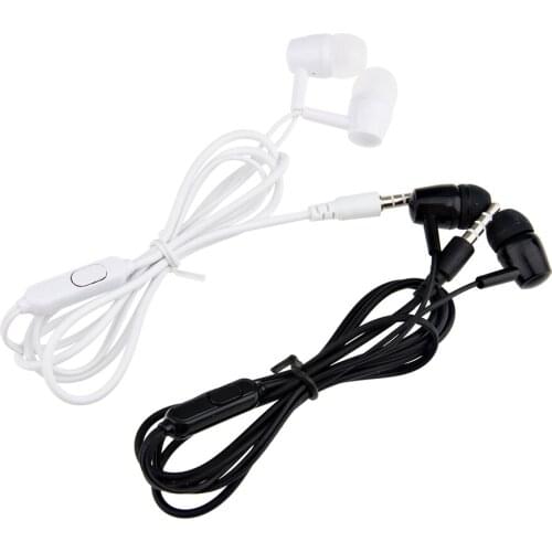 3.5mm Jack Wired Earphones in Ear bass headphones Stereo Headset Volume Control Earbuds mobile phone Earphone 50PCS