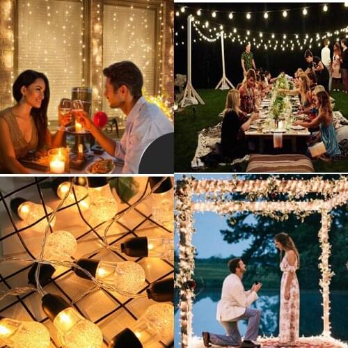 Christmas Bubble Bulb Festoon Led String Lights Wedding Decoration Fairy Lights Garden Decoration Outdoor Led Lights Garland